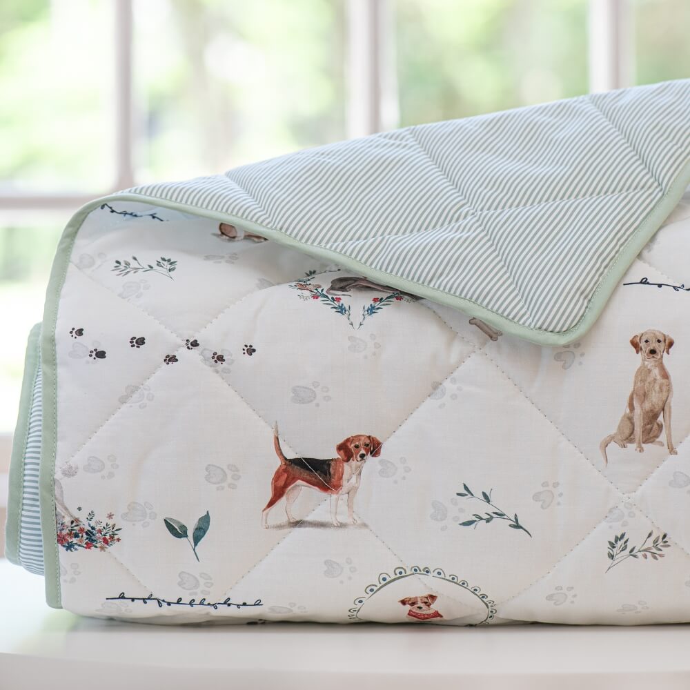 Colcha matelassê infantil percal 200 fios Dogs estampada - Imagem 2