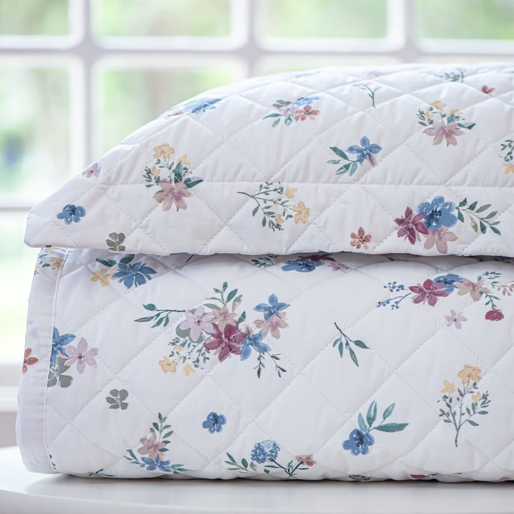 Colcha matelassê percal 200 fios Marbella estampada - Imagem 1