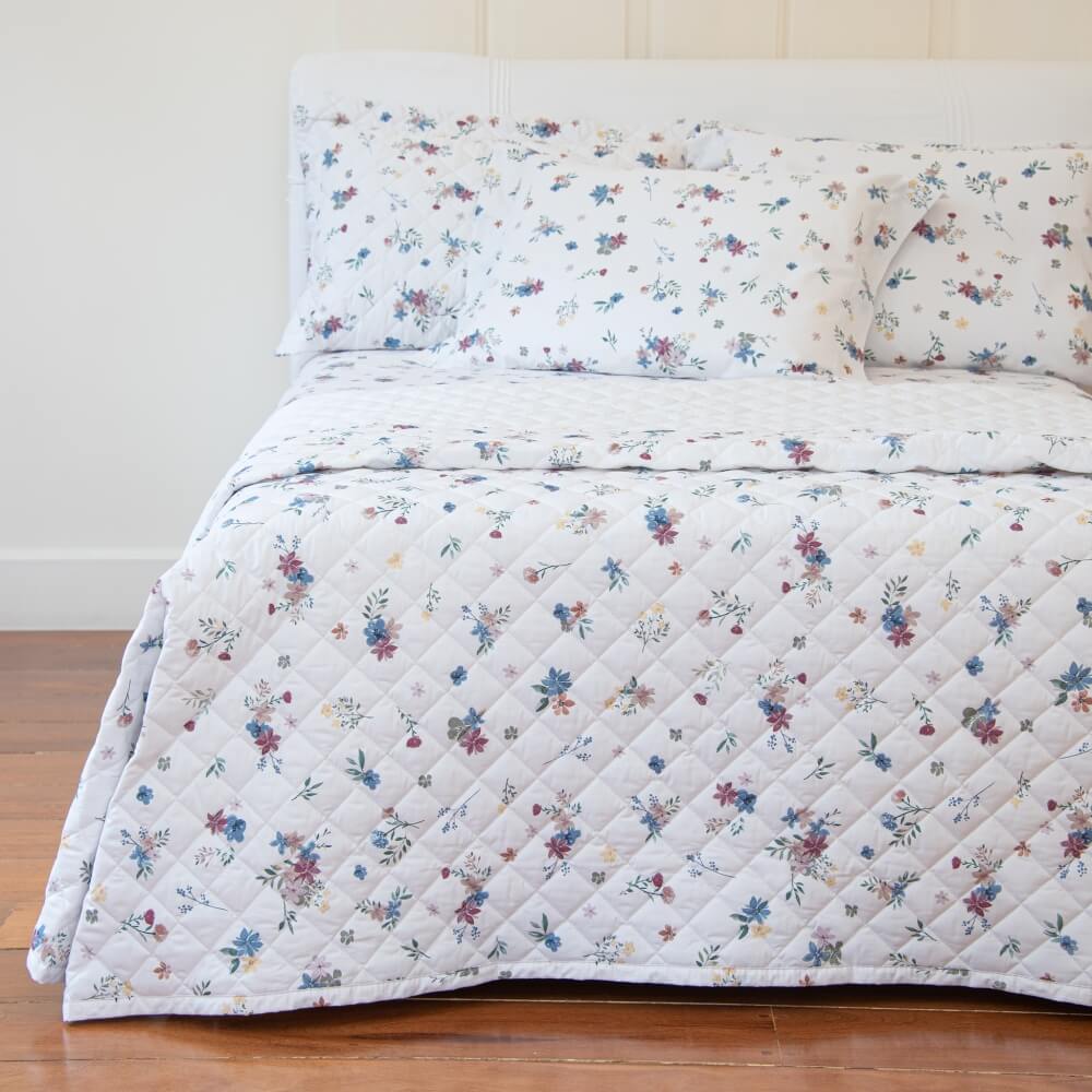 Colcha matelassê percal 200 fios Marbella estampada - Imagem 2