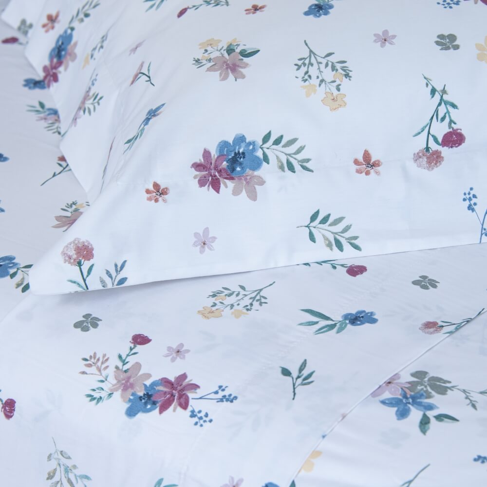 Fronha avulsa percal 200 fios Marbella estampada - Imagem 1