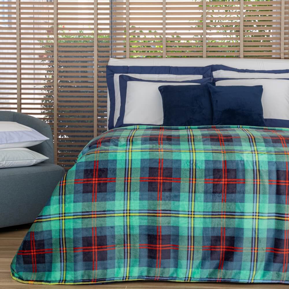 Cobertor tradição xadrez Scavone - Imagem 2