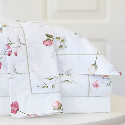 Jogo de lençol cetim 300 fios Provence estampado - Imagem 1