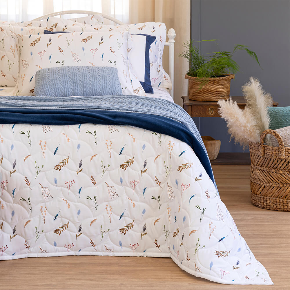 Colcha matelassê cetim 300 fios Wind estampada - Imagem 2