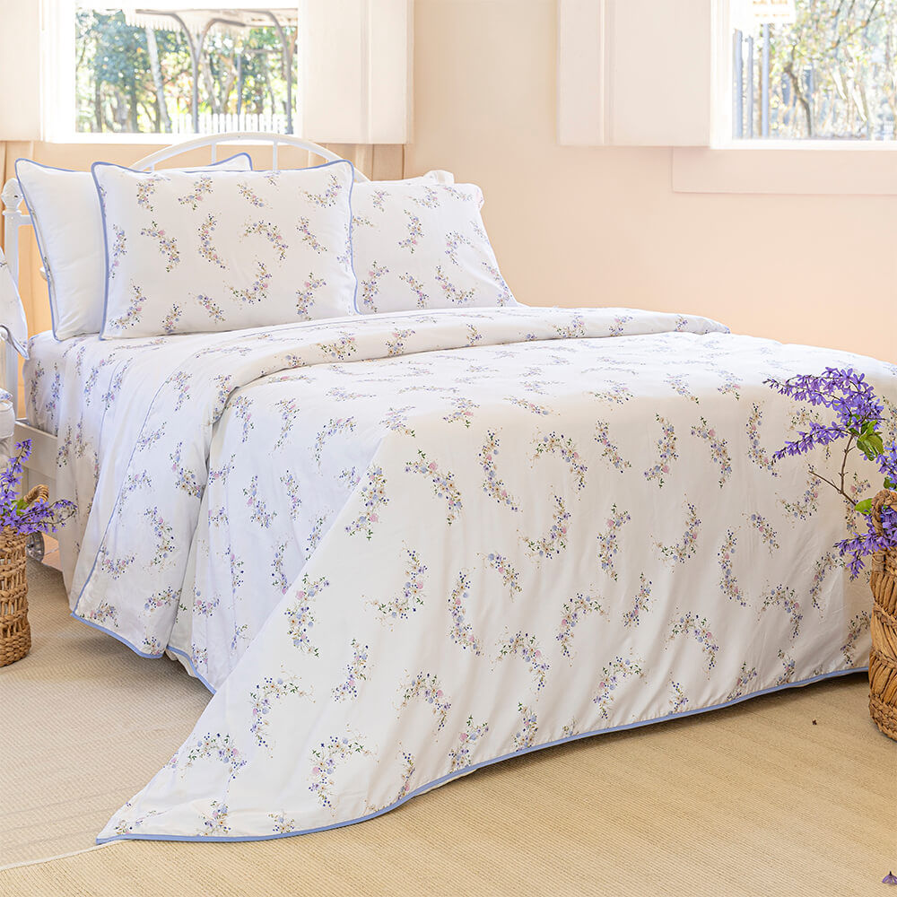 Duvet dupla face cetim 300 fios Alice estampado - Imagem 2