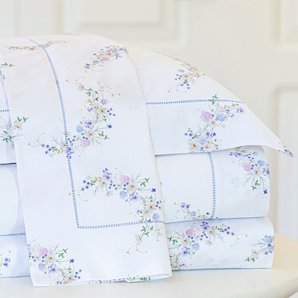 Jogo de lençol cetim 300 fios Alice estampado - Imagem 1