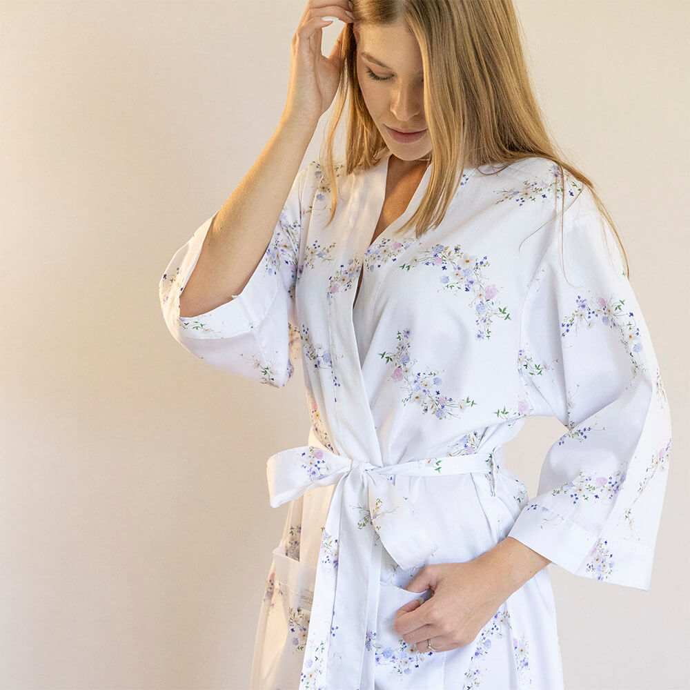 Robe cetim 300 fios Alice estampado - Imagem 1